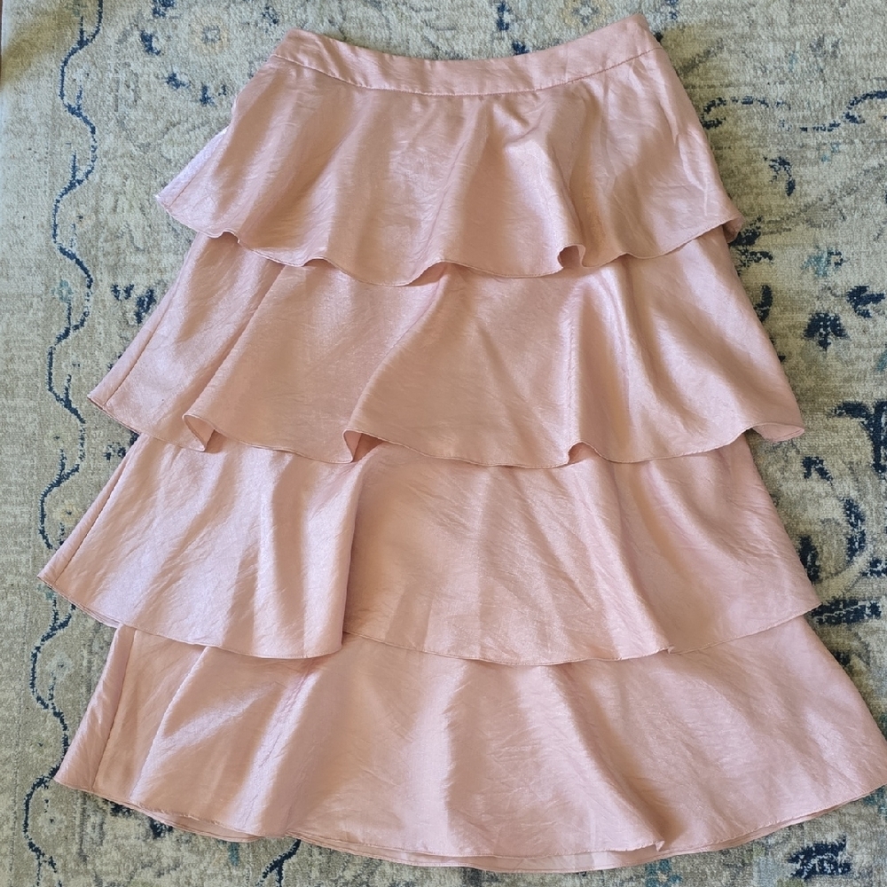 Dainty Jewells Pink Ruffle Layered Skirt Size Med - Picture 4 of 9